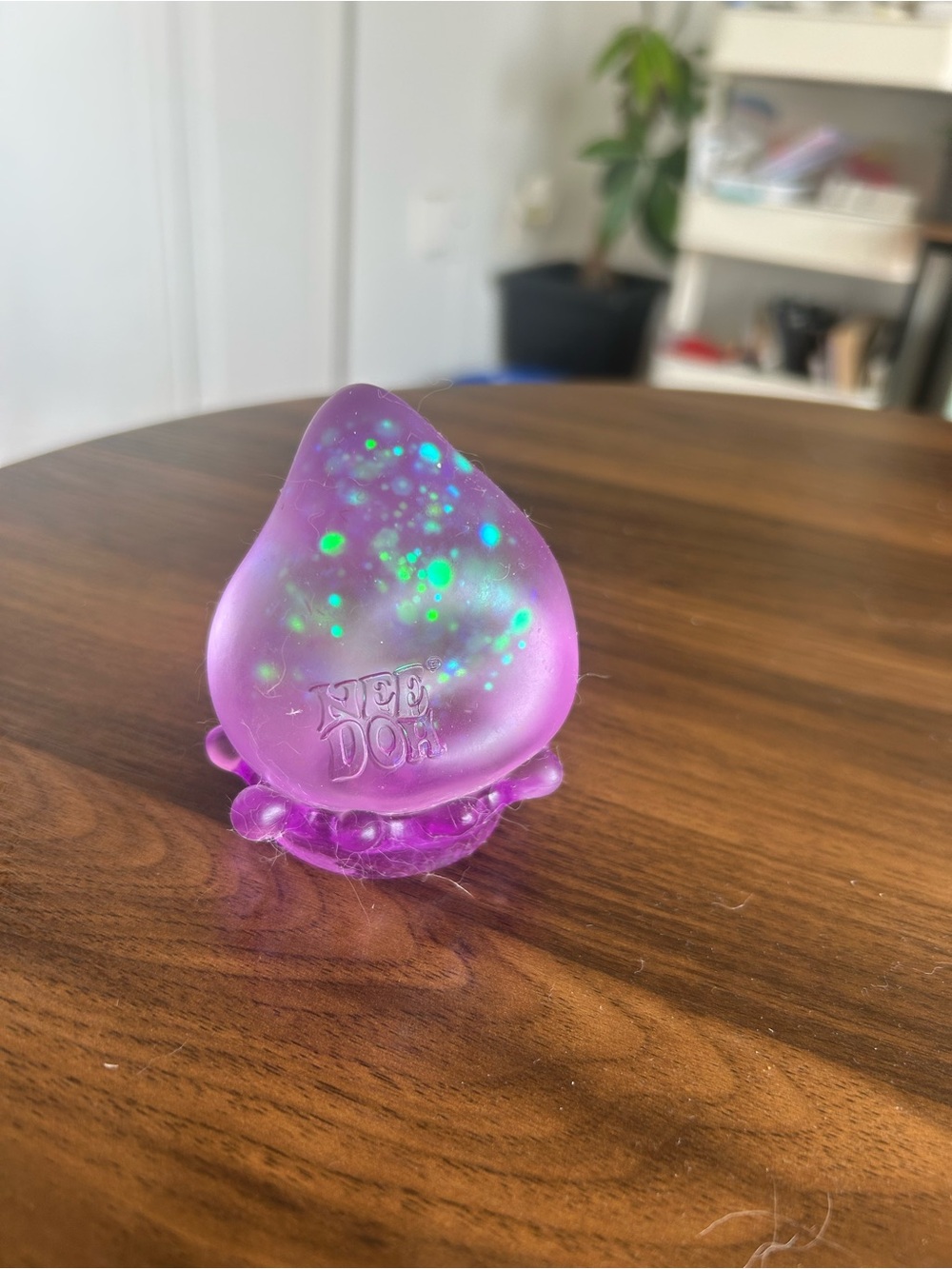Needoh Dew Drop Purple Glitter Sensory Squeeze Toy for Kids